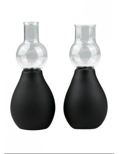 Pompki Na Sutki Black Nipple Sucker Set - Pompki do sutków i pochwy - 2