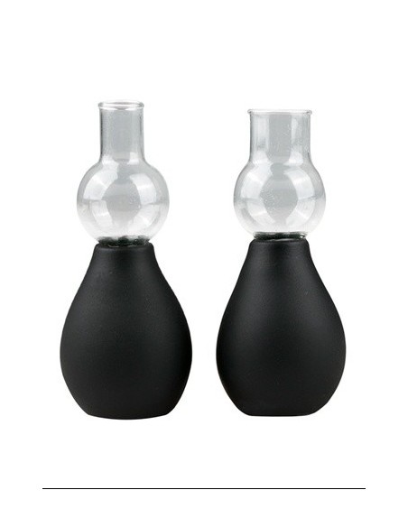 Pompki Na Sutki Black Nipple Sucker Set - Pompki do sutków i pochwy - 2