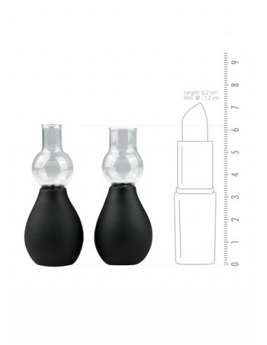 Pompki Na Sutki Black Nipple Sucker Set - Pompki do sutków i pochwy - 5
