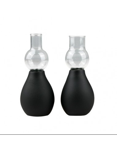 Pompki Na Sutki Black Nipple Sucker Set - Pompki do sutków i pochwy - 6