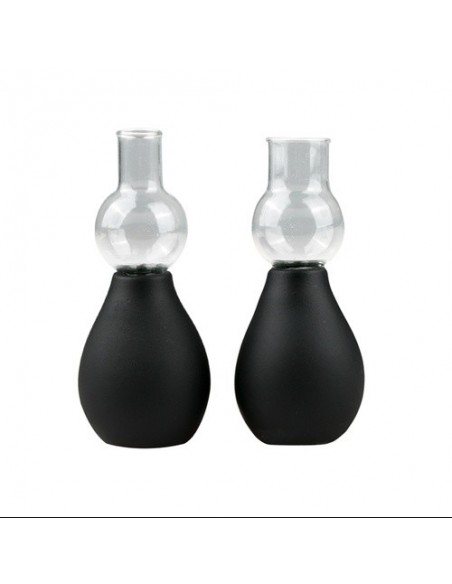 Pompki Na Sutki Black Nipple Sucker Set - Pompki do sutków i pochwy - 6