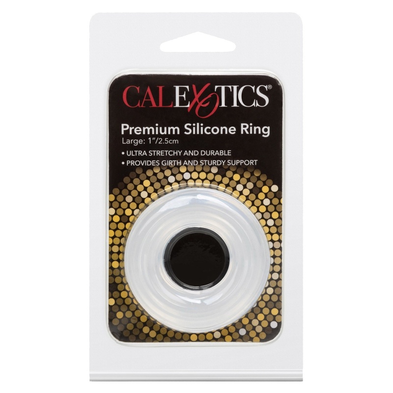 Pierścień erekcyjny Premium Silicone Ring Large – przezroczysty, średnica 2,5 cm - 2
