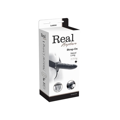 Zastawa Strap-On Real Rapture 8 – Czarna, 22 cm - 1
