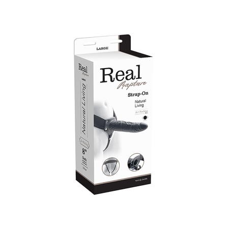 Zastawa Strap-On Real Rapture 8 – Czarna, 22 cm - 1