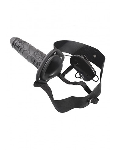 Strapon Z Wibracjami Cavo Real Rapture 8 Black - Strap-ony, dilda na pasku z wibracją - 2