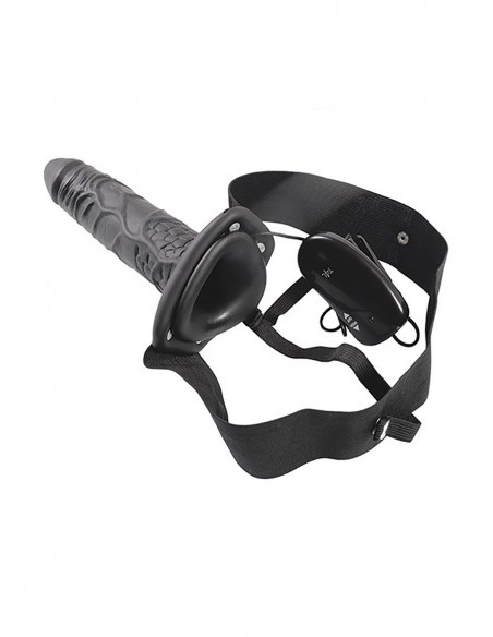 Strapon Z Wibracjami Cavo Real Rapture 8 Black - Strap-ony, dilda na pasku z wibracją - 2