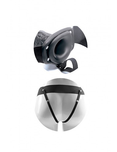 Strapon Z Wibracjami Cavo Real Rapture 8 Black - Strap-ony, dilda na pasku z wibracją - 3