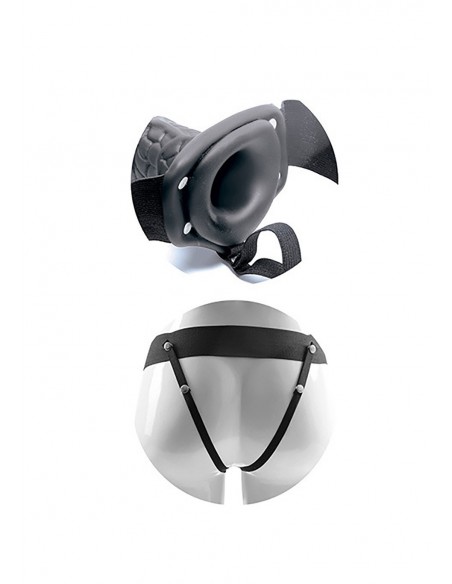 Strapon Z Wibracjami Cavo Real Rapture 8 Black - Strap-ony, dilda na pasku z wibracją - 3