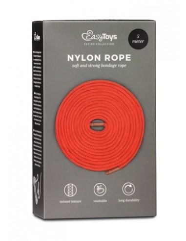 Lina BDSM Red Bondage Rope - 5 m - Liny, sznury BDSM - 1