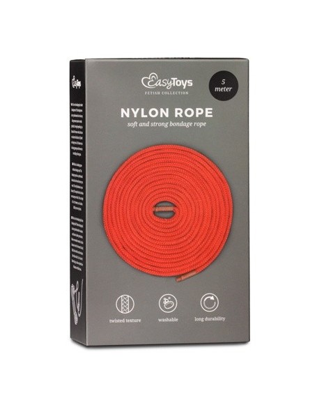 Lina BDSM Red Bondage Rope - 5 m - Liny, sznury BDSM - 1