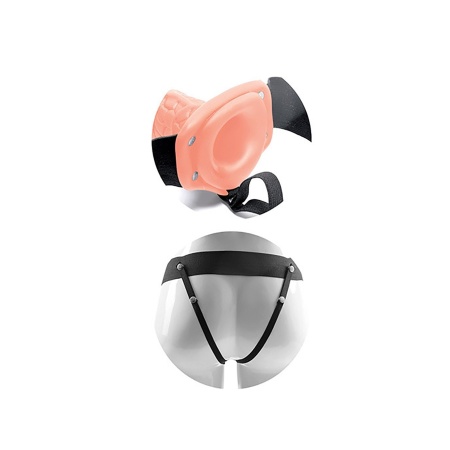 Proteza wibracyjna Strap-On Cavo Real Rapture 8 Flesh z jądrami 20 cm - 3