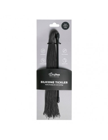 Pejcz BDSM Black Silicone Tickler - Baty, pejcze i packi - 5
