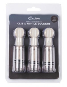 Pompki Na Sutki Nipple / Clit Suckers 3Pcs - Pompki do sutków i pochwy - 1