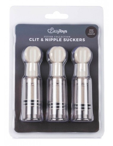 Pompki Na Sutki Nipple / Clit Suckers 3Pcs - Pompki do sutków i pochwy - 1