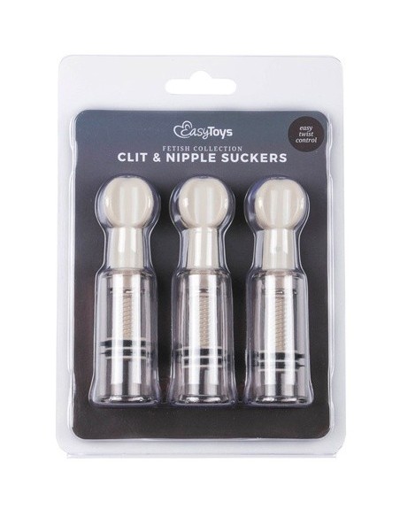 Pompki Na Sutki Nipple / Clit Suckers 3Pcs - Pompki do sutków i pochwy - 1