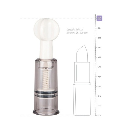 Pompka próżniowa do sutków i łechtaczki 3 szt. - regulacja pokrętłem, długość 10 cm, średnica wewnętrzna 1,8 cm - 2