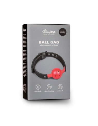 Knebel Ball Gag With Pvc Ball - Red - Kneble do ust - 6