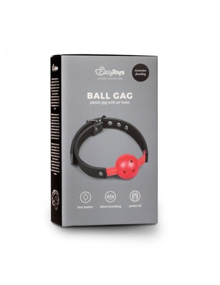 Knebel Ball Gag With Pvc Ball - Red - Kneble do ust - 6