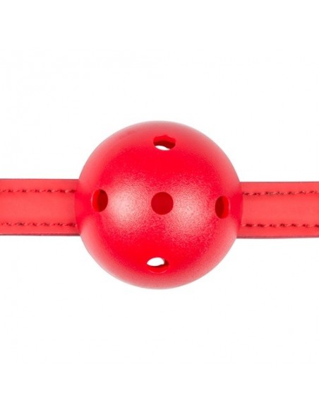 Knebel Ball Gag With Pvc Ball - Red - Kneble do ust - 7