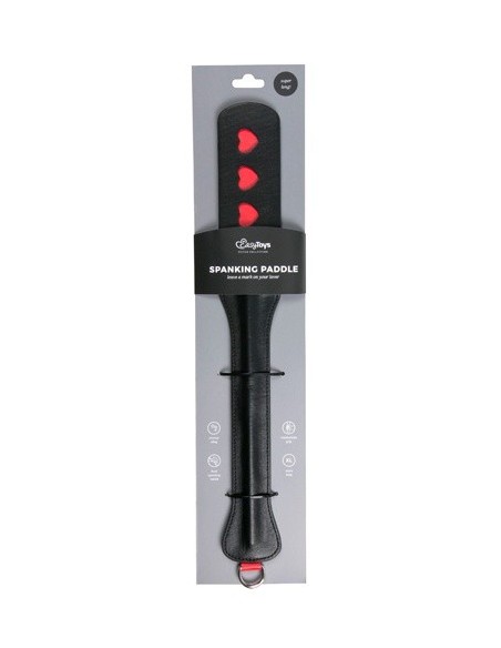 Packa do klapsów Long Leather Paddle With Heart - Baty, pejcze i packi - 1