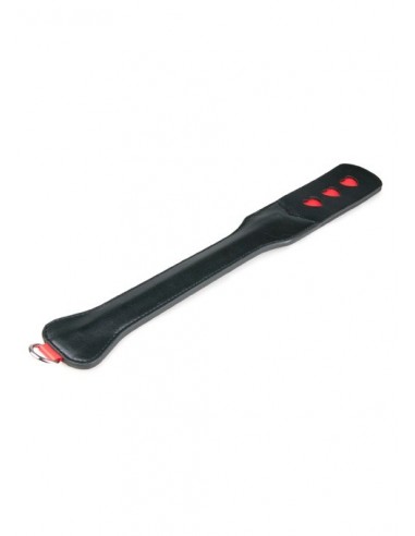 Packa do klapsów Long Leather Paddle With Heart - Baty, pejcze i packi - 4