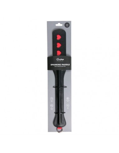 Packa do klapsów Long Leather Paddle With Heart - Baty, pejcze i packi - 6