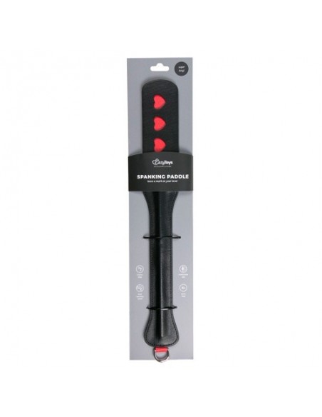 Packa do klapsów Long Leather Paddle With Heart - Baty, pejcze i packi - 6