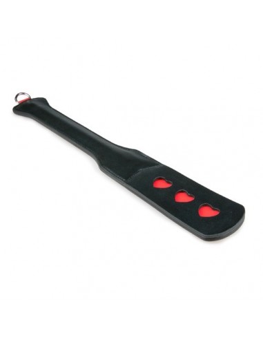 Packa do klapsów Long Leather Paddle With Heart - Baty, pejcze i packi - 7