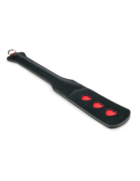 Packa do klapsów Long Leather Paddle With Heart - Baty, pejcze i packi - 7