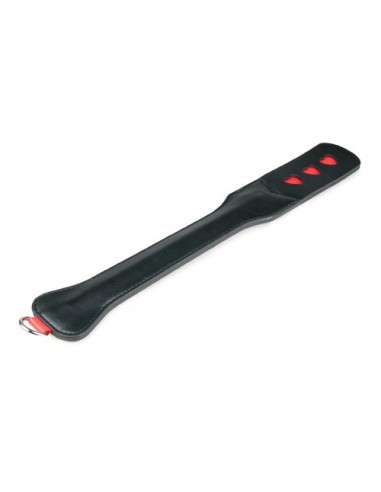 Packa do klapsów Long Leather Paddle With Heart - Baty, pejcze i packi - 8