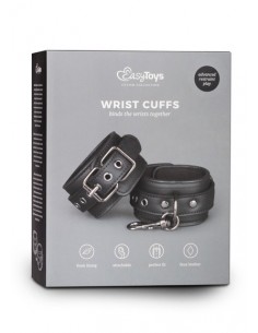 Kajdanki erotyczne Black Leather Handcuffs - Kajdanki erotyczne - 1