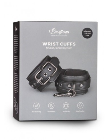 Kajdanki erotyczne Black Leather Handcuffs - Kajdanki erotyczne - 1