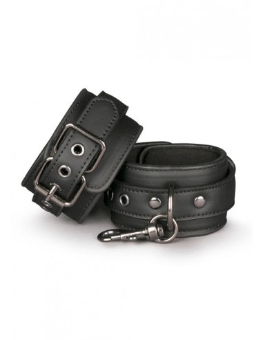 Kajdanki erotyczne Black Leather Handcuffs - Kajdanki erotyczne - 2