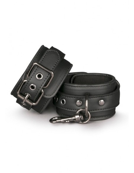 Kajdanki erotyczne Black Leather Handcuffs - Kajdanki erotyczne - 2