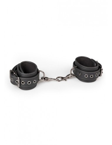 Kajdanki erotyczne Black Leather Handcuffs - Kajdanki erotyczne - 3