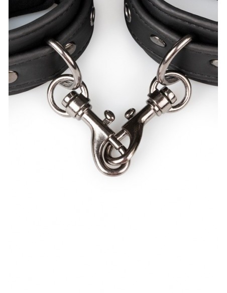 Kajdanki erotyczne Black Leather Handcuffs - Kajdanki erotyczne - 5
