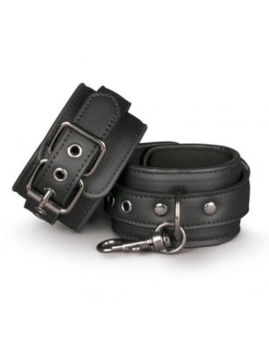 Kajdanki erotyczne Black Leather Handcuffs - Kajdanki erotyczne - 7