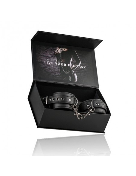 Kajdanki erotyczne Black Leather Handcuffs - Kajdanki erotyczne - 13