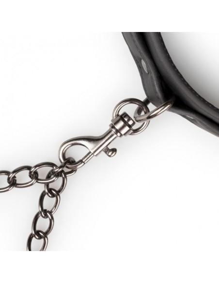 Kajdanki erotyczne Leather Collar With Anklecuff - Kajdanki erotyczne - 6