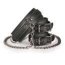 Kajdanki erotyczne Leather Collar With Handcuffs - 1