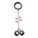 Kajdanki erotyczne Leather Collar With Handcuffs - 4