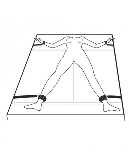 Uprząż BDSM Under Mattress Restraint Set - Uprzęże BDSM - 8