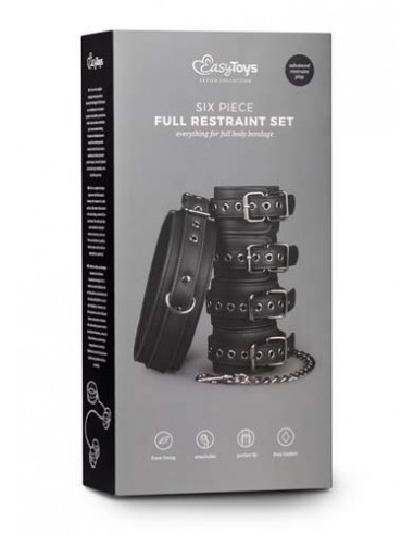 Kajdanki erotyczne Fetish Set With Collar, Ankle- And Wrist Cuffs - Kajdanki erotyczne - 1