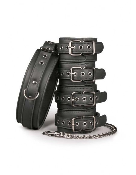 Kajdanki erotyczne Fetish Set With Collar, Ankle- And Wrist Cuffs - Kajdanki erotyczne - 2