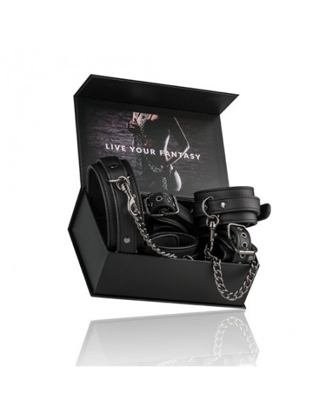 Kajdanki erotyczne Fetish Set With Collar, Ankle- And Wrist Cuffs - Kajdanki erotyczne - 15