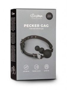 Knebel Ball Gag With Silicone Beads - Kneble do ust - 1