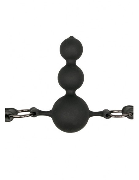 Knebel Ball Gag With Silicone Beads - Kneble do ust - 5