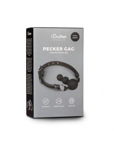 Knebel Ball Gag With Silicone Beads - Kneble do ust - 7