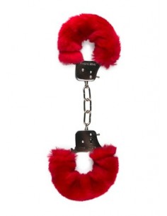 Kajdanki do Sypialni Furry Handcuffs Czerwone - Kajdanki erotyczne - 1 2