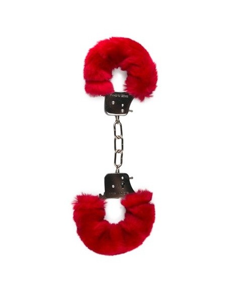 Kajdanki do Sypialni Furry Handcuffs Czerwone - Kajdanki erotyczne - 2